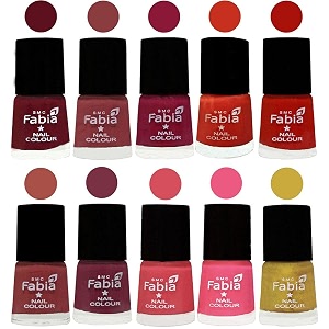 nail paint  glossy amp shine nail polish combo 6 ml each - set of 10 multicolor05553