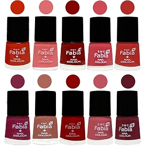 nail paint  glossy amp shine nail polish combo 6 ml each - set of 10 multicolor05421