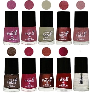 nail paint  glossy amp shine nail polish combo 6 ml each - set of 10 multicolor05816