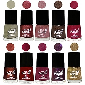 nail paint  glossy amp shine nail polish combo 6 ml each - set of 10 multicolor05846
