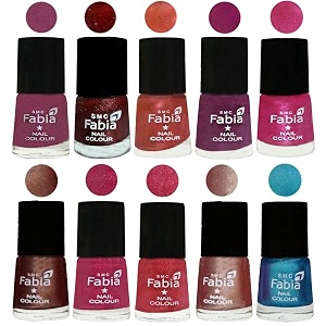 nail paint  glossy amp shine nail polish combo 6 ml each - set of 10 multicolor04893