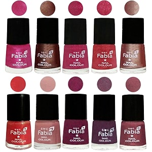 nail paint  glossy amp shine nail polish combo 6 ml each - set of 10 multicolor05071