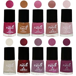 nail paint  glossy amp shine nail polish combo 6 ml each - set of 10 multicolor05632