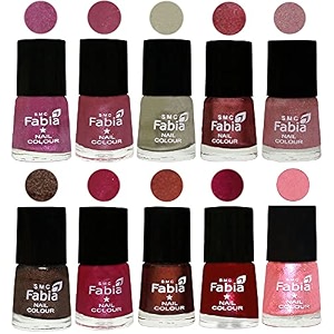 nail paint  glossy amp shine nail polish combo 6 ml each - set of 10 multicolor05812