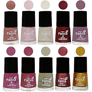 nail paint  glossy amp shine nail polish combo 6 ml each - set of 10 multicolor05709