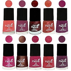 nail paint  glossy amp shine nail polish combo 6 ml each - set of 10 multicolor04874