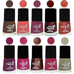 nail paint  glossy amp shine nail polish combo 6 ml each - set of 10 multicolor04817