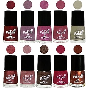 nail paint  glossy amp shine nail polish combo 6 ml each - set of 10 multicolor05773