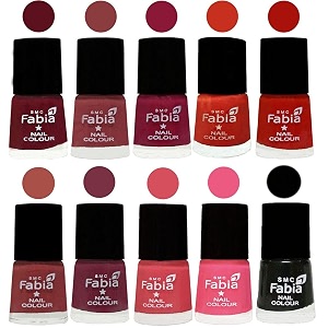 nail paint  glossy amp shine nail polish combo 6 ml each - set of 10 multicolor05558