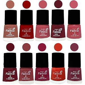 nail paint  glossy amp shine nail polish combo 6 ml each - set of 10 multicolor05510