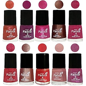 nail paint  glossy amp shine nail polish combo 6 ml each - set of 10 multicolor04997