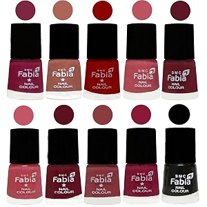 nail paint  glossy amp shine nail polish combo 6 ml each - set of 10 multicolor05507