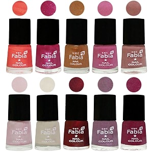 nail paint  glossy amp shine nail polish combo 6 ml each - set of 10 multicolor05601