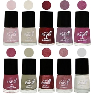 nail paint  glossy amp shine nail polish combo 6 ml each - set of 10 multicolor05737