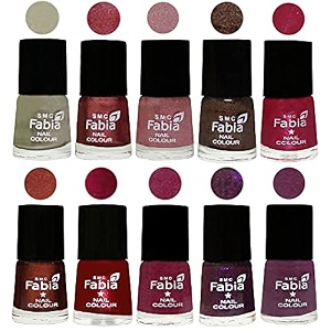 nail paint  glossy amp shine nail polish combo 6 ml each - set of 10 multicolor05835