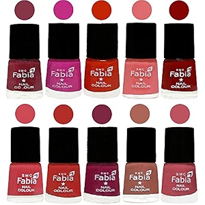 nail paint  glossy amp shine nail polish combo 6 ml each - set of 10 multicolor05385