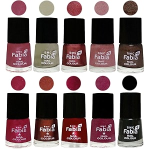 nail paint  glossy amp shine nail polish combo 6 ml each - set of 10 multicolor05831