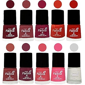 nail paint  glossy amp shine nail polish combo 6 ml each - set of 10 multicolor05557