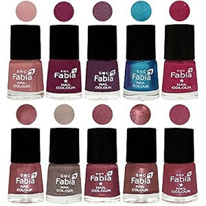 nail paint  glossy amp shine nail polish combo 6 ml each - set of 10 multicolor05314