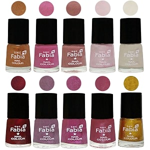nail paint  glossy amp shine nail polish combo 6 ml each - set of 10 multicolor05662