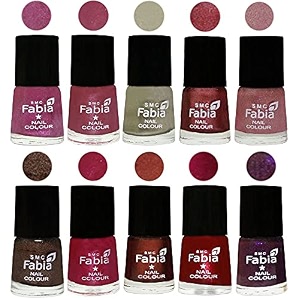 nail paint  glossy amp shine nail polish combo 6 ml each - set of 10 multicolor05800