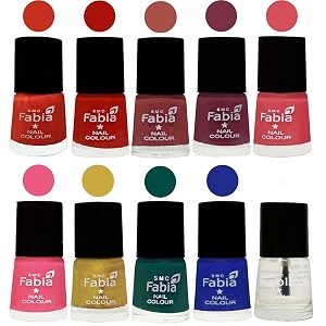 nail paint  glossy amp shine nail polish combo 6 ml each - set of 10 multicolor05568