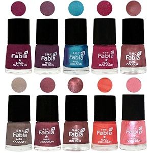 nail paint  glossy amp shine nail polish combo 6 ml each - set of 10 multicolor05370