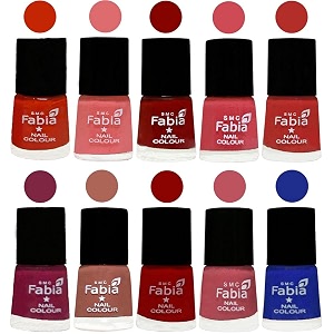 nail paint  glossy amp shine nail polish combo 6 ml each - set of 10 multicolor05434