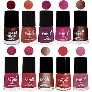 nail paint  glossy amp shine nail polish combo 6 ml each - set of 10 multicolor04947
