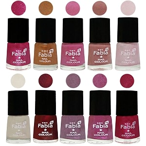 nail paint  glossy amp shine nail polish combo 6 ml each - set of 10 multicolor05624