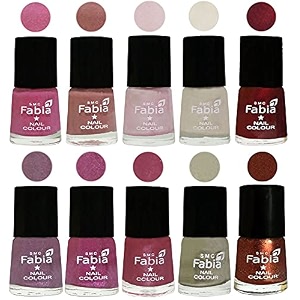 nail paint  glossy amp shine nail polish combo 6 ml each - set of 10 multicolor05687