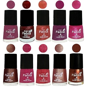 nail paint  glossy amp shine nail polish combo 6 ml each - set of 10 multicolor04928