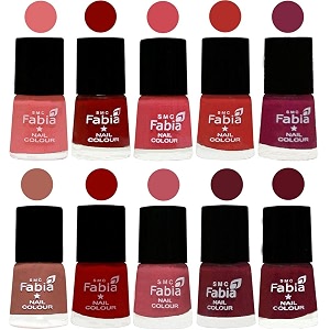 nail paint  glossy amp shine nail polish combo 6 ml each - set of 10 multicolor05439