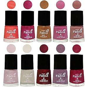 nail paint  glossy amp shine nail polish combo 6 ml each - set of 10 multicolor05598