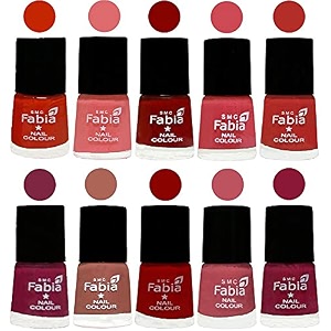 nail paint  glossy amp shine nail polish combo 6 ml each - set of 10 multicolor05425