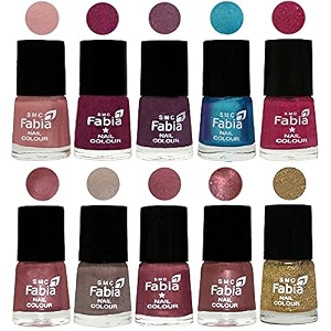 nail paint  glossy amp shine nail polish combo 6 ml each - set of 10 multicolor05336
