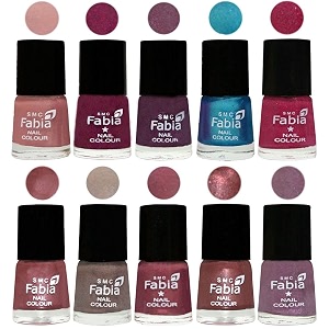 nail paint  glossy amp shine nail polish combo 6 ml each - set of 10 multicolor05312