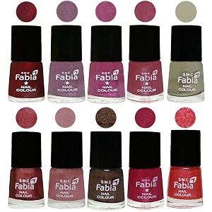 nail paint  glossy amp shine nail polish combo 6 ml each - set of 10 multicolor05771