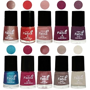 nail paint  glossy amp shine nail polish combo 6 ml each - set of 10 multicolor05237