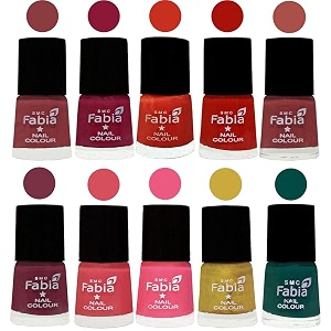 nail paint  glossy amp shine nail polish combo 6 ml each - set of 10 multicolor05559