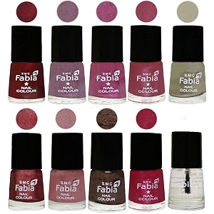 nail paint  glossy amp shine nail polish combo 6 ml each - set of 10 multicolor05779