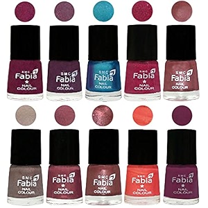 nail paint  glossy amp shine nail polish combo 6 ml each - set of 10 multicolor05362