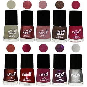 nail paint  glossy amp shine nail polish combo 6 ml each - set of 10 multicolor05838