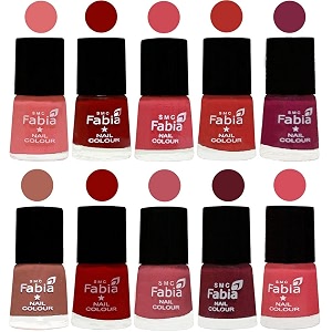 nail paint  glossy amp shine nail polish combo 6 ml each - set of 10 multicolor05446