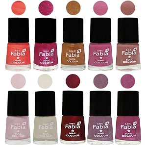 nail paint  glossy amp shine nail polish combo 6 ml each - set of 10 multicolor05592