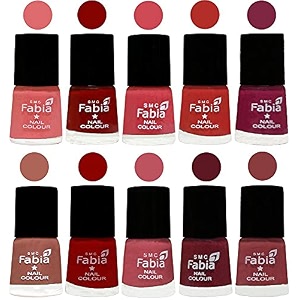 nail paint  glossy amp shine nail polish combo 6 ml each - set of 10 multicolor05440