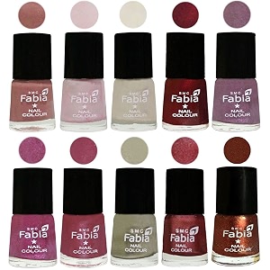 nail paint  glossy amp shine nail polish combo 6 ml each - set of 10 multicolor05710