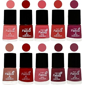 nail paint  glossy amp shine nail polish combo 6 ml each - set of 10 multicolor05445