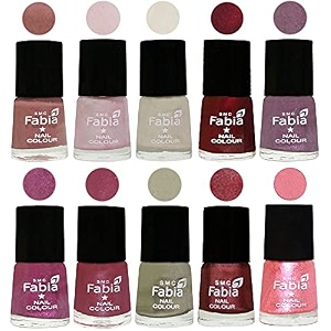 nail paint  glossy amp shine nail polish combo 6 ml each - set of 10 multicolor05712