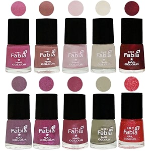 nail paint  glossy amp shine nail polish combo 6 ml each - set of 10 multicolor05685